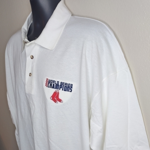 Vtg 04 Boston Red Sox Men's 2XL MLB Polo Shirt World Series Champions NWT - Picture 2 of 8